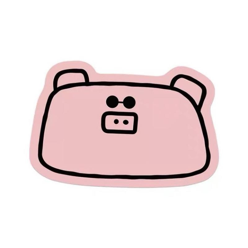 Cartoon bathroom floor mat, soft diatomaceous earth absorbent, non slip mat at the entrance of the bathroom, anti fall floor mat