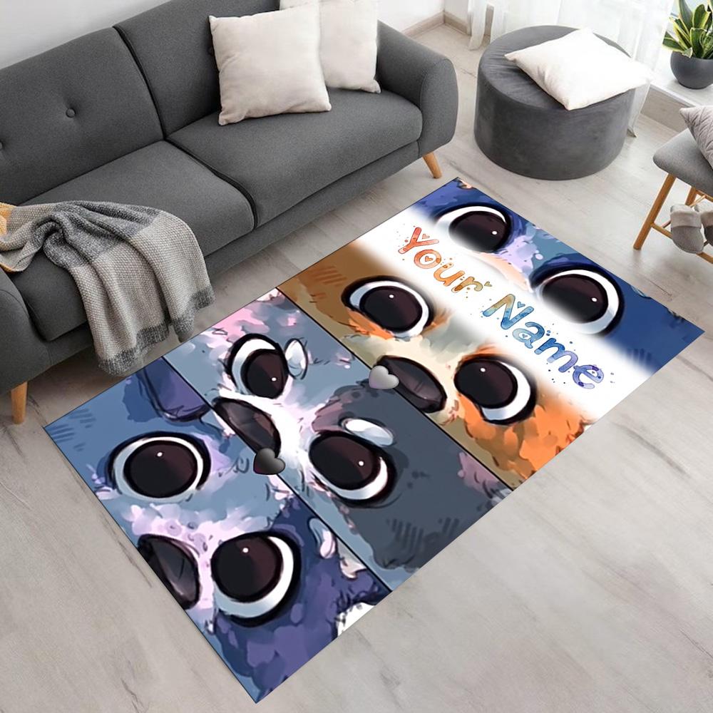 Bluey Customized Name Area Rug Perfect for Entryway Decorate room Study room Dining Room Anti-slip Rug Decorate Offices Wedding Party Gift