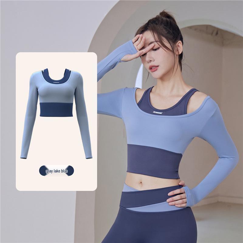 

Women s 2-Piece Running & Yoga Set: Long Sleeve Top & Fitness Tights Medium