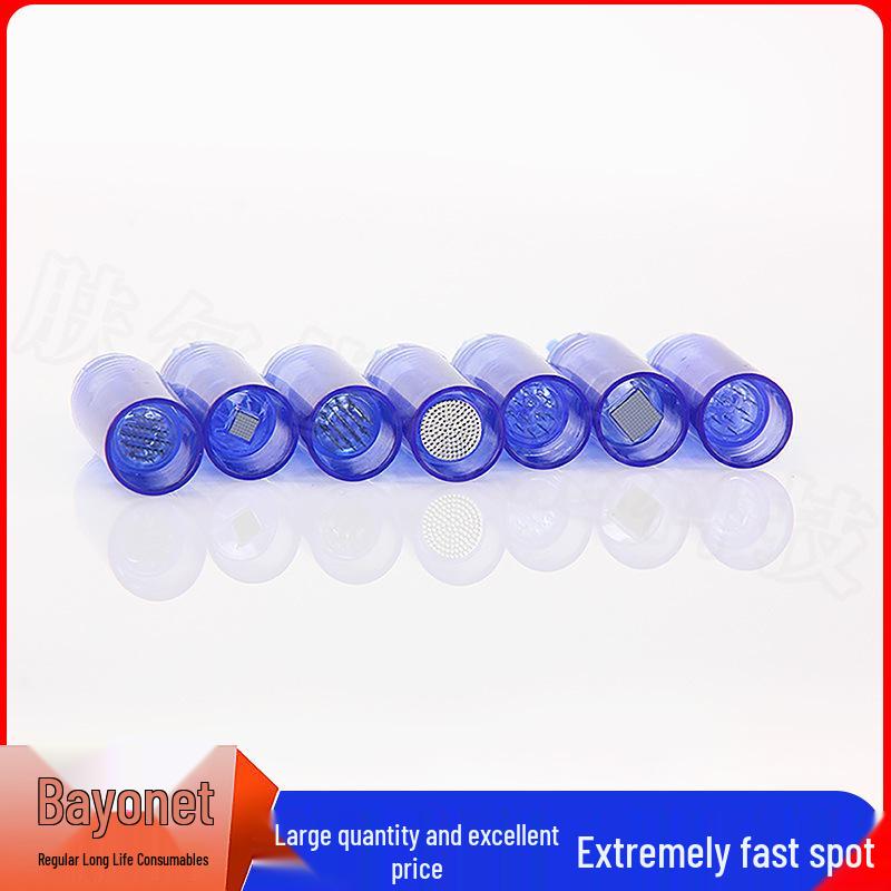Drpen Electric Microneedle 12-Pin Nano Beauty Head - Blue Crystal Hydro Light Device