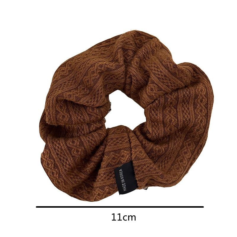 Korea Fashion Knitted Wool Scrunchie Women Girls Elastic Hair Rubber Band Accessories Tie Hair Ring Rope Headdress Headwear