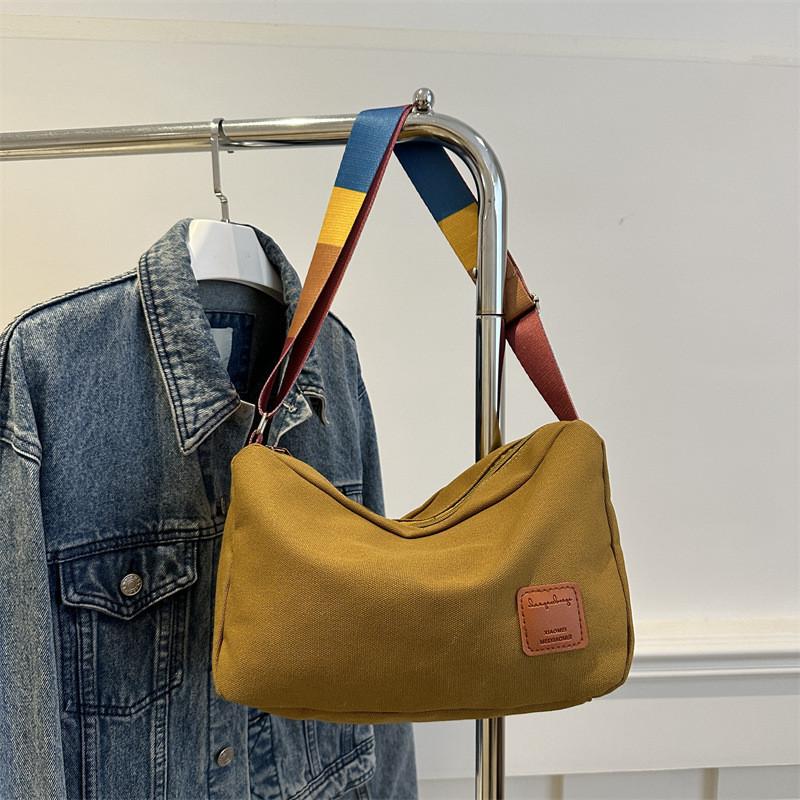 Vintage Large Capacity Canvas Tote Bag For Women Stylish Shoulder Crossbody For Students