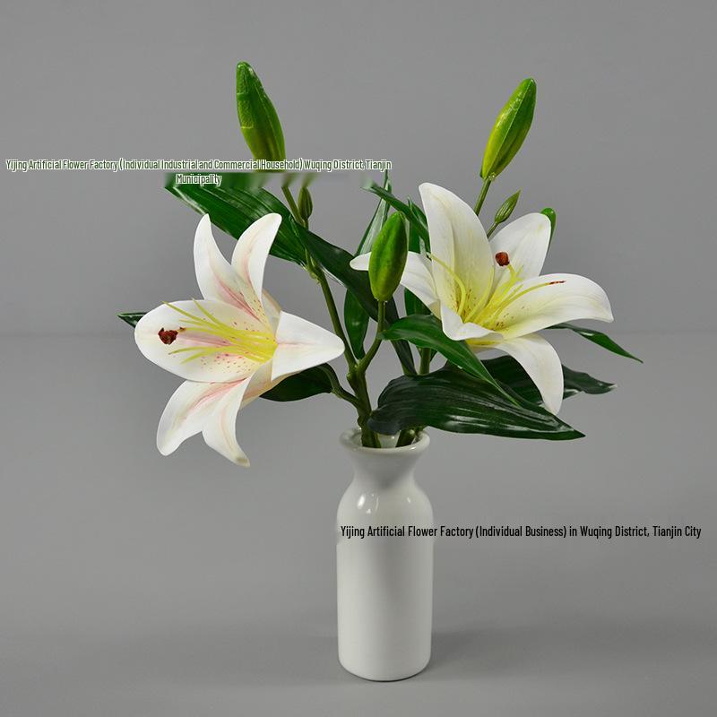 Lily Small 3D Printed Realistic Single Stem Perfume Flower for Wedding and Home Decoration