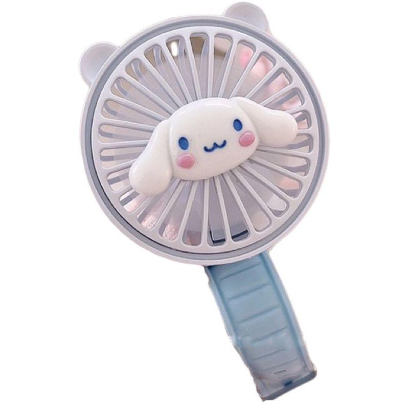 Мини-вентилятор серии Sanrio, портативный, с USB-зарядкой, дизайн наручных часов, для детей и взрослых BlueBigHeadDog