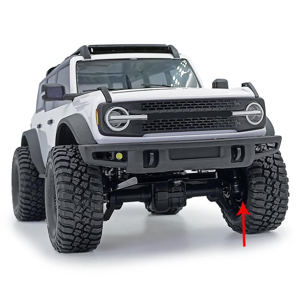 TRZX 4pcs Brass Wheel Hub Extension Hex Adapter Wheel Weights for 1/18 Scale Traxxas TRX4-M RC Crawler Car