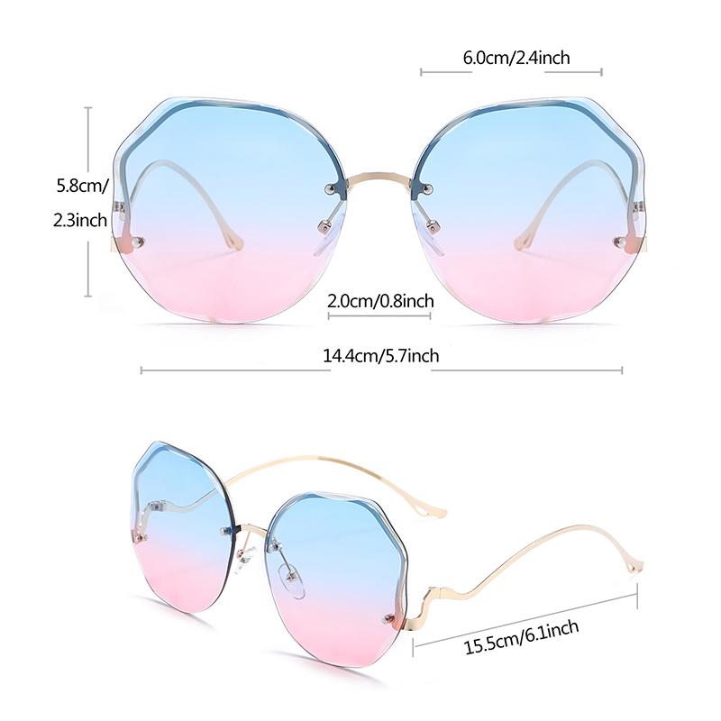 Fashion Sunglasses Women Metal Female UV400 Vintage Ladies Stylish Design Oversized Square Sunglasses For Women