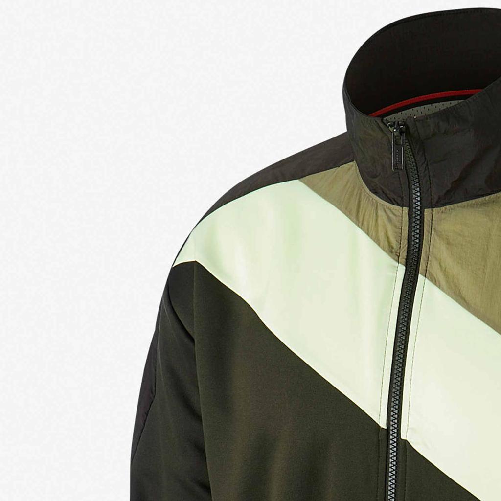 Jordan Veste de sport décontractée à contraste diamant pour hommes Vestes Vert foncé CI7916-355