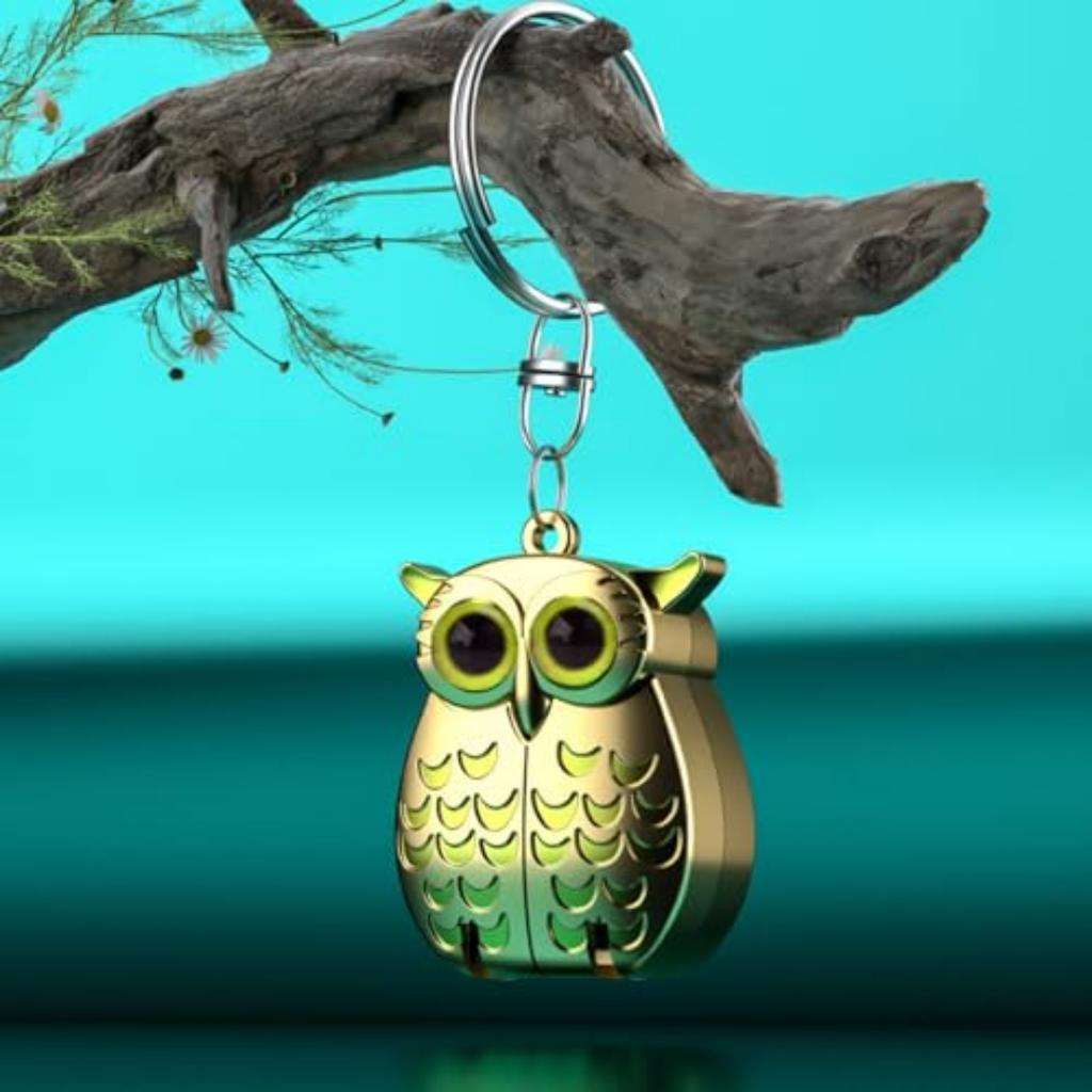Owl Keychain Nail Clippers, Stainless Steel Foldable Mini Nail Clippers, 2-in-1 Ultra-sharp Foldable Owl Nail Clippers with Nail File