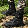 Outdoor High-Top Boots Non-Slip Men Motorcycle Boots Tactical Special Forces Field Man Shoes Lightweight Men's Outdoor Casual Hiking Boots