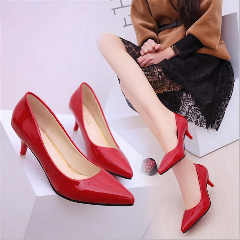Fashion Shoes Ladies Pumps Medium Heel Nude Sexy High Heels Weeding Shoes Women Office Work White Pumps Party Shoes