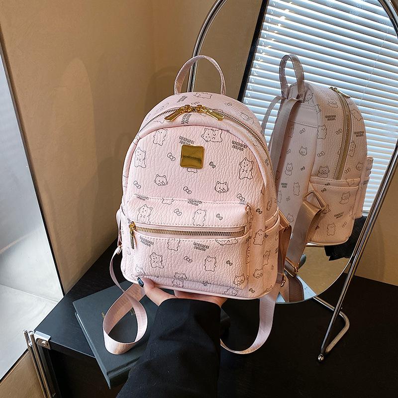 Backpack Women's Large Capacity Casual Niche Fashion Versatile Trend Student Class School Bag Premium Sense Backpack