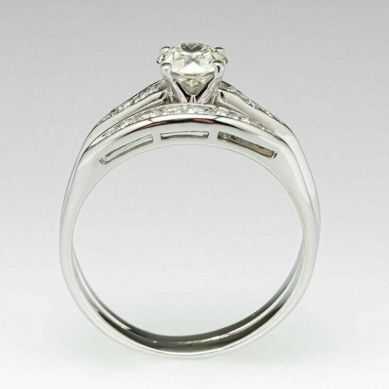 Huitan Exquisite Bridal Sets 2Pcs Rings for Women Brilliant Crystal Cubic Zirconia Wedding Temperament Female Rings New Jewelry