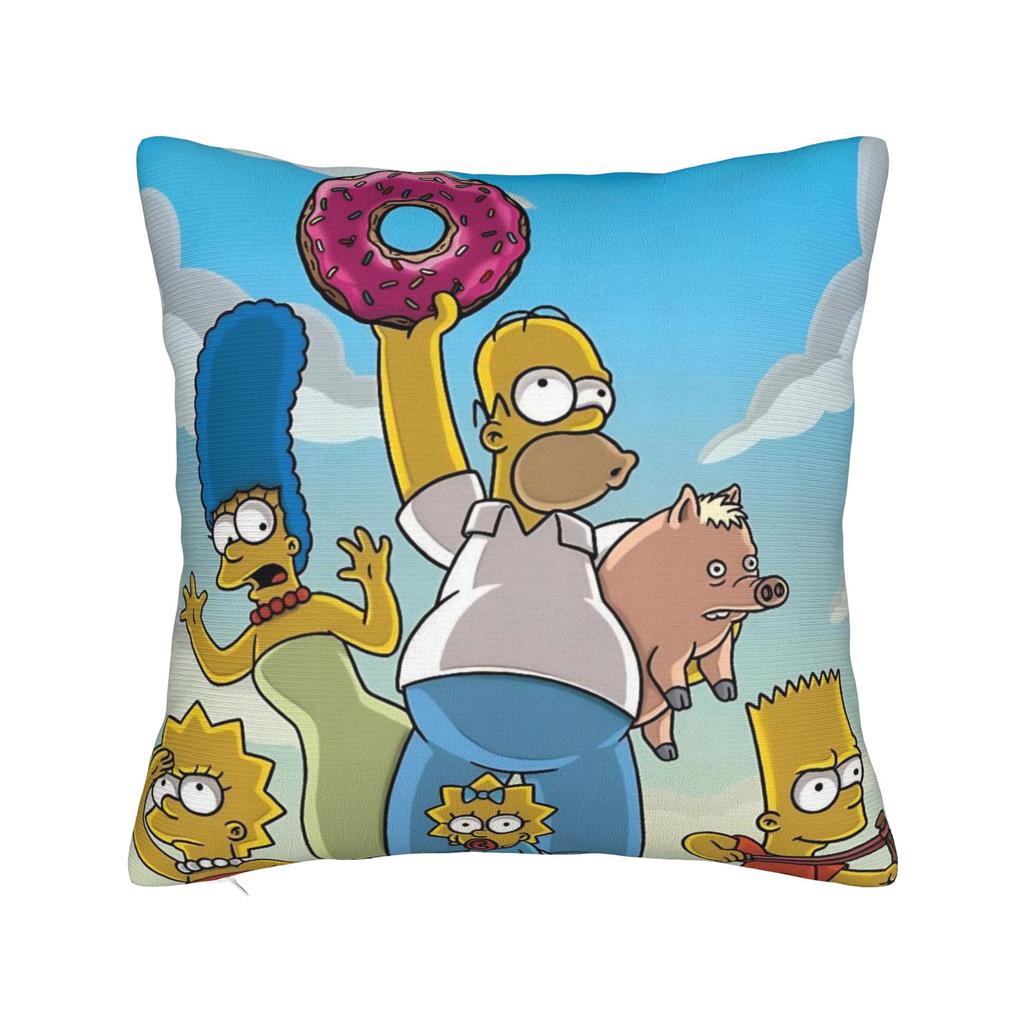 Anime S-Simpsonss Cartoon Pillow Cover Accessories Soft Cushion Cover Gift Throw Pillow Case Cover Home Multiple Sizes