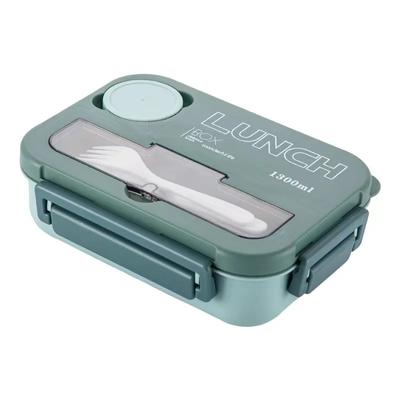 Priehradka 1300ML Obedár Pre deti, Kancelársky Bento Box S Vidličkou a Lyžičkou Mikrovlnná Rúra Nádoba na Skladovanie Potravín