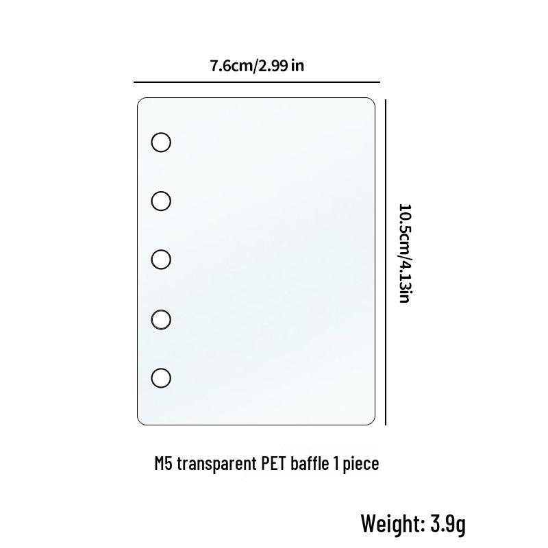 A6/A7 Double Buckle PVC Transparent Binder Planner with Detachable Shell