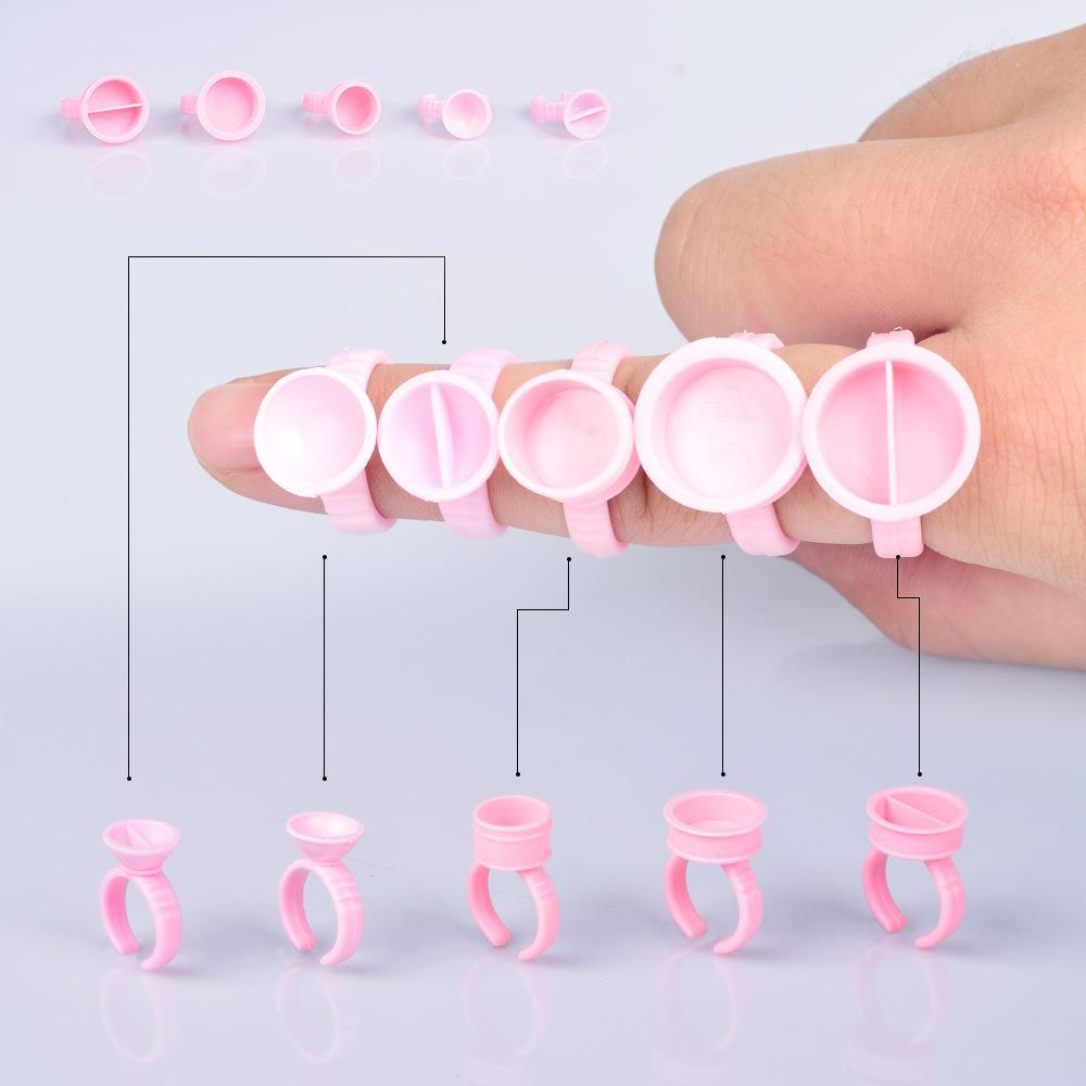 Pink Pigment & Glue Holder Ring for PMU, Lash Extensions & Tattooing.