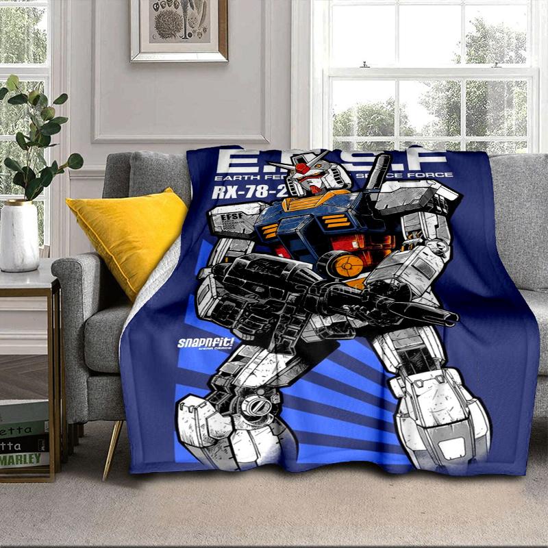 Mecha Armor Robotic Design Blanket Flannel Blanket for bed, sofa, Camping, Hiking, Picnic Essentials, gift for family Fan gifts