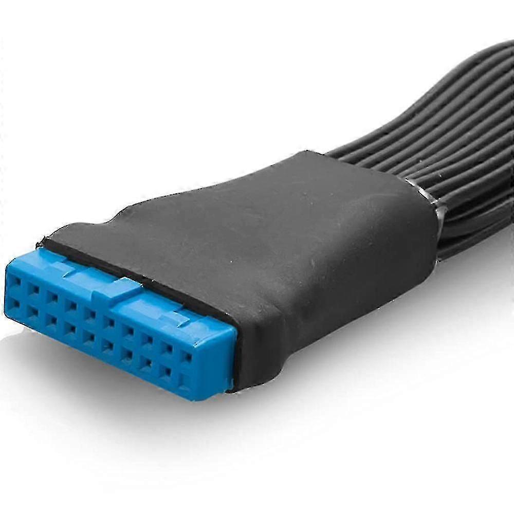2pcs Motherboard Usb 3.0 19pin Header 1 To 2 Extension Splitter Cable,12cm 19pin Internal Extension