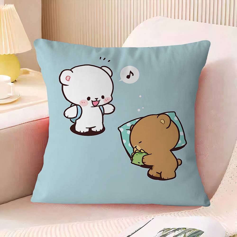

M-MilkS Cute M-Mocha Cushion Cover Pillowcase Upholstery Sofa Throw Pillow Home Decor Pillowcas 16x16Inch