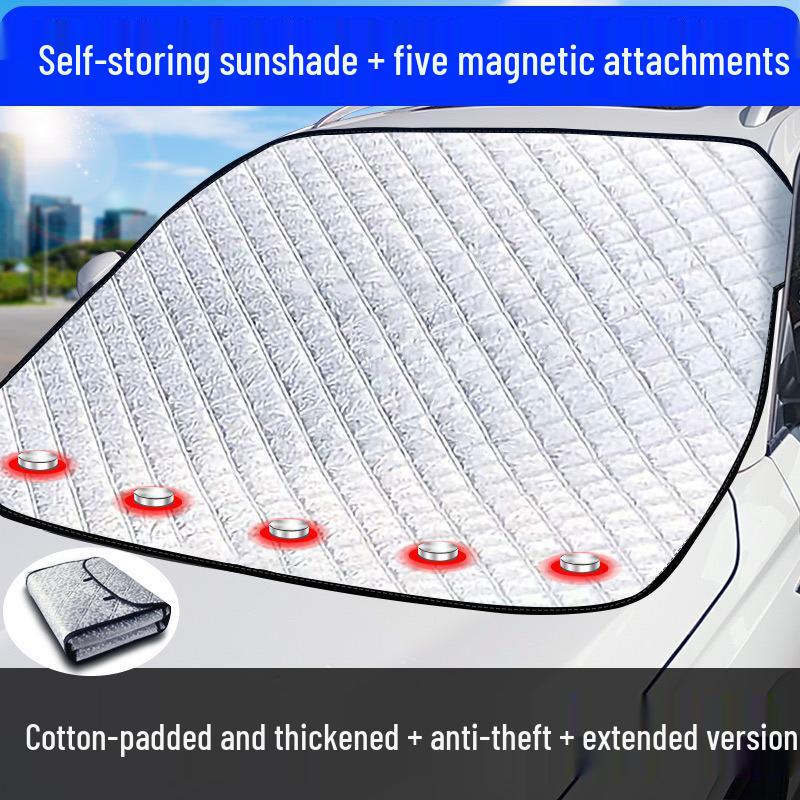 Magnetic Car Snow & Sun Shield for Windshield | Winter Anti-Freeze & Heat Insulation Cover