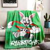 South Sydney Rabbitohs Theme Personalized Outdoor Flannel Blankets Soft And Suitable For All Seasons Perfect For Sofas Beds And Camping