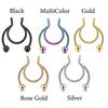 Unisex Fake Diaphragm Gifts Colorful Nose Ring Jewelry Stainless Steel Nose Ring Clip Homosexual Only 1pcs
