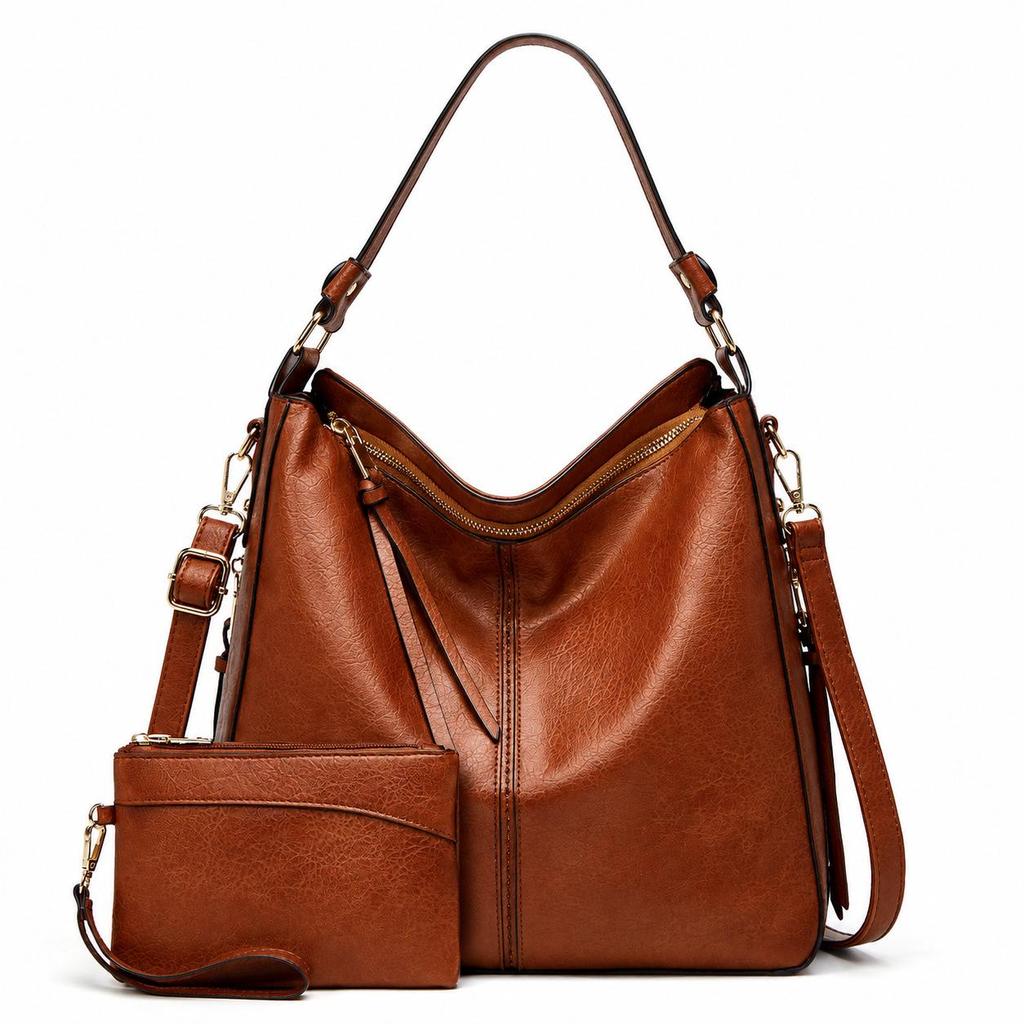Women's Retro Crossbody Tote Bag - European & American Fashion, Large Capacity, Mother-Child, Single Shoulder