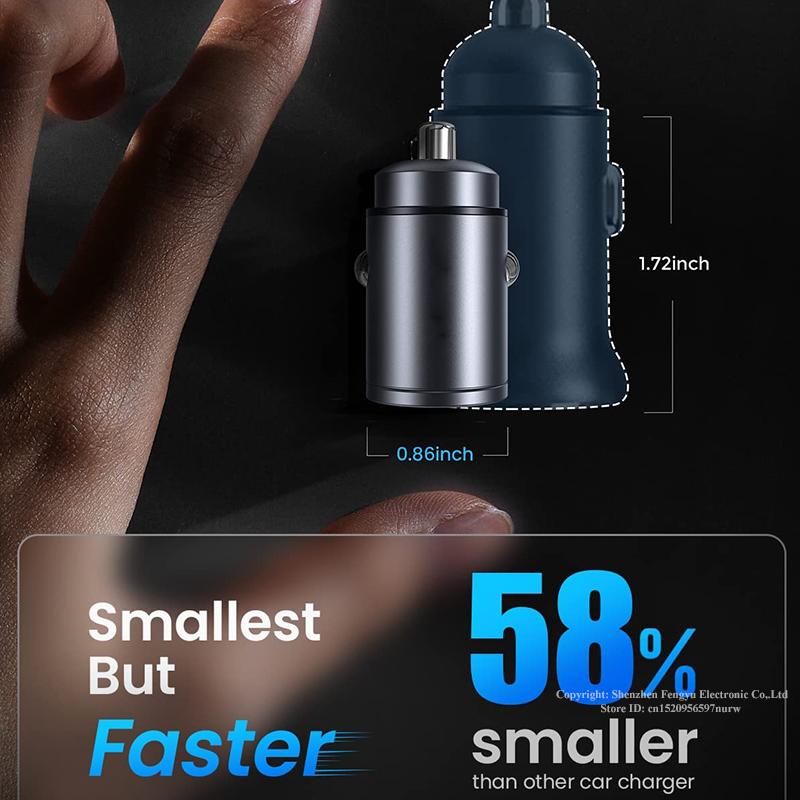 Usb C Car Charger Dual Ports Fast Charge Type C Pd Adapter For Iphone 13 14 Pro Max 12 11 Mini 8 Plus Ipad Huawei Samsung Xiaomi