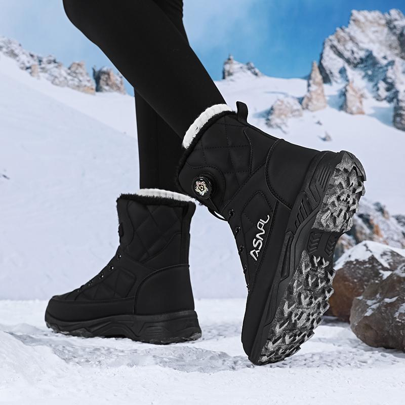 TUINANLE Hochwertige Herren-Schneestiefel Warme Plüsch-Winterschuhe Outdoor-Schneestiefel Damen Rutschfeste Plateau-Schuhe