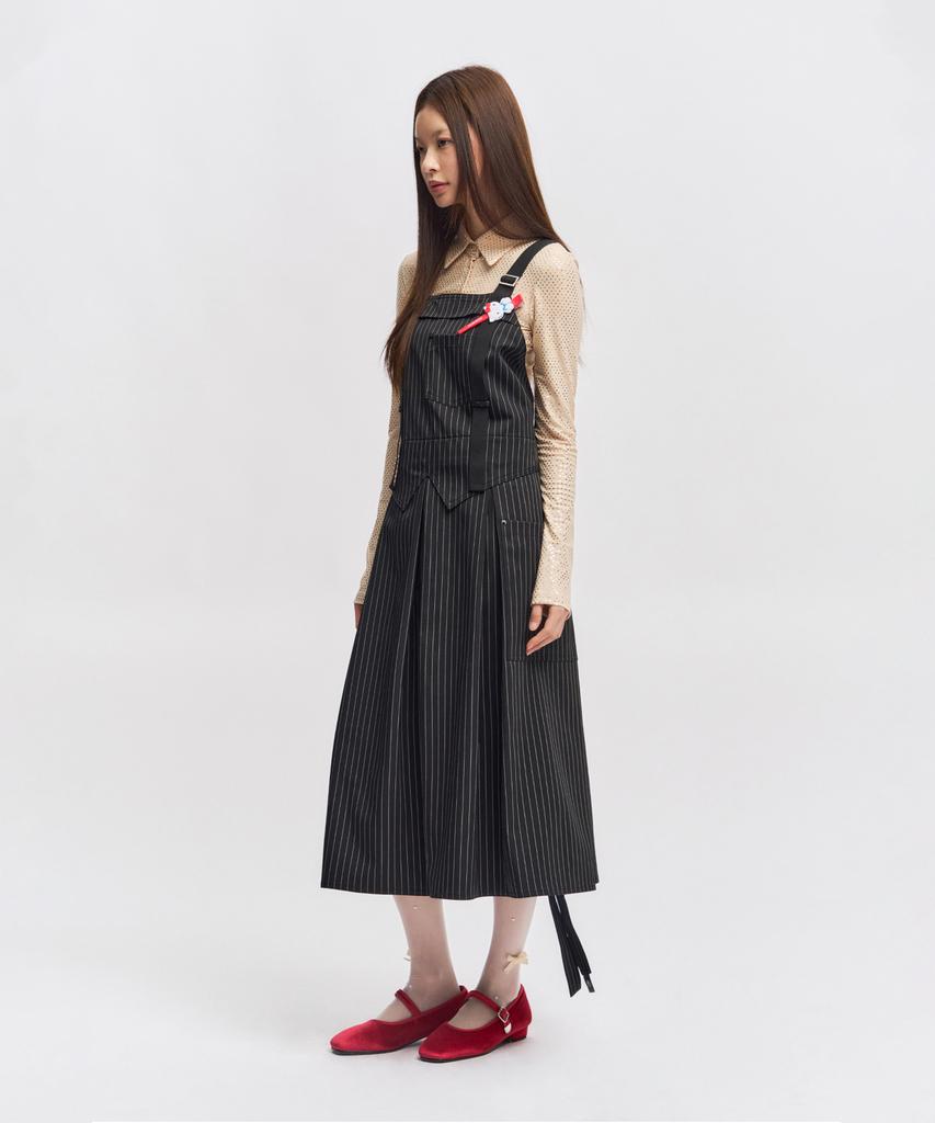 Eipeuleonwei Gentle Black Apron Dress