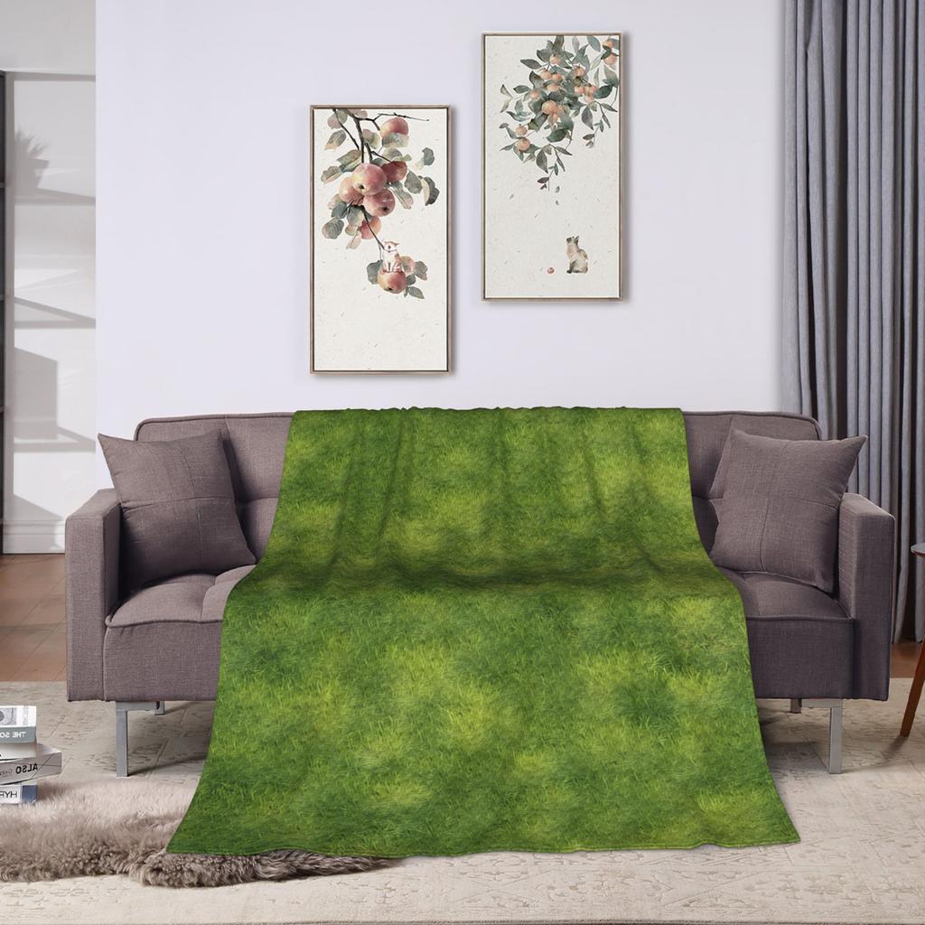Gras Kampfmatte Wiesenland Grünfläche Decke Warm Weich Neuheit Plüsch Überwurfdecke für Sofa Flanell Tagesdecke Bettbezug