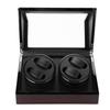 Mechanical Watch Winder for 4 Automatic Watches Holder Storage Display Case (Red Black,  )