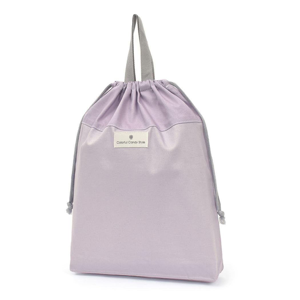 

Colorful Candy Style Large Drawstring Gym Clothes Bag in Solid and Lavender Perfect for Elementary School Large Change of N3387300 Colors, Students,