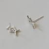 Asymmetric Cross Star Earrings, Retro Fashion High-End Women'S Earrings Accessories