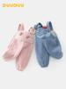 DUUDUUD Double-Sided Fleece Newborn Romper 2025 A-Class Baby Overalls