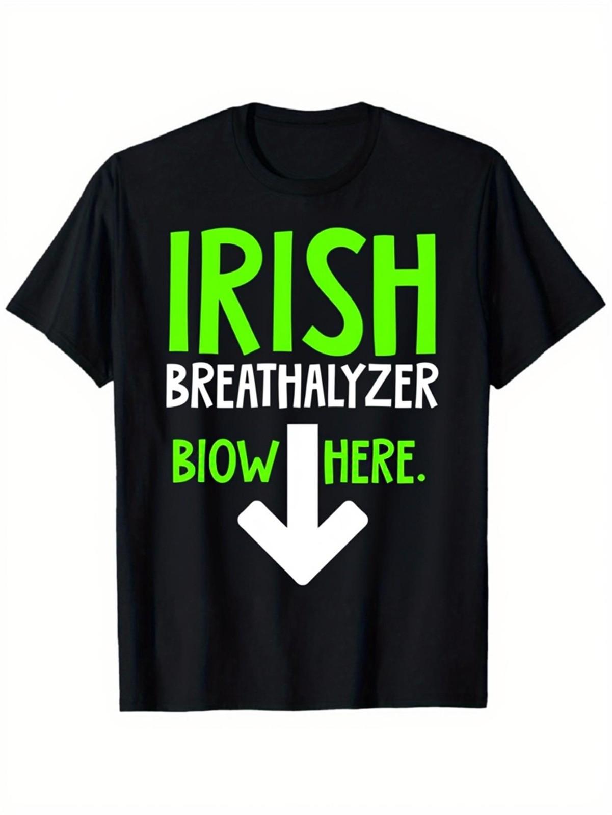 

Men s and Women s Fun Irish Alcohol Tester Pattern T-Shirt-St Patrick s Day No 5XL різнокольоровий