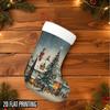 Christmas decoration fireplace hanging stocking1pc Christmas Cozy Village Christmas Stocking, Plush Hanging So