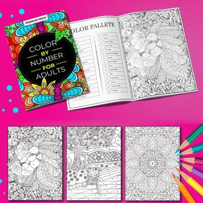 Libro da Colorare Terapia dell'Ansia 190 Pagine Libro da Disegno Pittura Uomini Donne Adolescenti