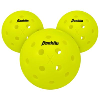 Franklin Sports X-40 Pickleball Balls, Outdoor Optic Yellow, USAPA Approved, US Open, Pack of 3 [Officially Imported from Japan]