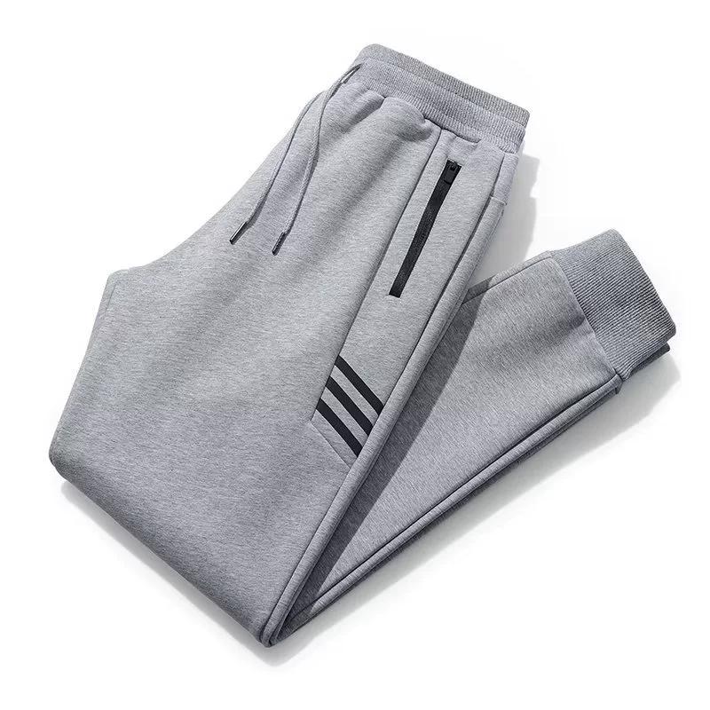 Loose Straight Large Size Casual Pants Autumn and Winter Sweatpants Sports Pants Straight Cotton Pants Men's Trousers