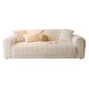 Shu Cotton Jacquard Fleece Sofa Cushion  New Straight Row Plush Seat Cushion Non-Slip Leather Sofa Cover Cross-Border