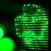 1 Set Lighted Window Decoration for St. Patrick's Day, 15.8 Inch 40 LED Irish Green Clover Shamrock Shaped LED with Iron Frame, Battery Operated