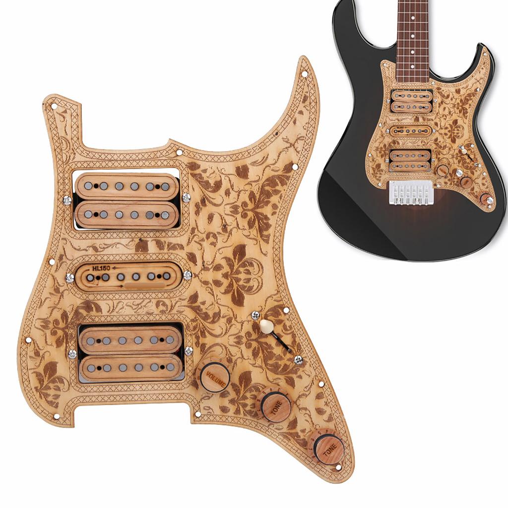 HSH17 Electric Guitar Loaded Pickguard Anti scratch Plate Maple Humbuckers Pickup Accessory