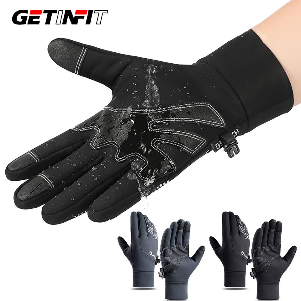 Getinfit Winter Gloves Warm Thickened Windproof Cold Protection Touchscreen for Outdoor Sports Rock Climbing Fishing Unisex
