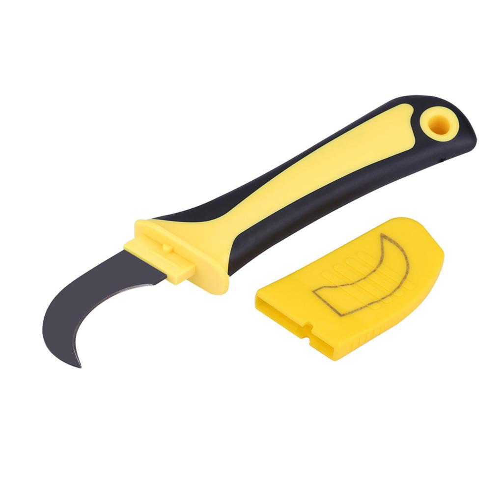 Stainless Steel Blade Insulation Handle Wire Stripping Knife Cable Stripper Electrician Tool