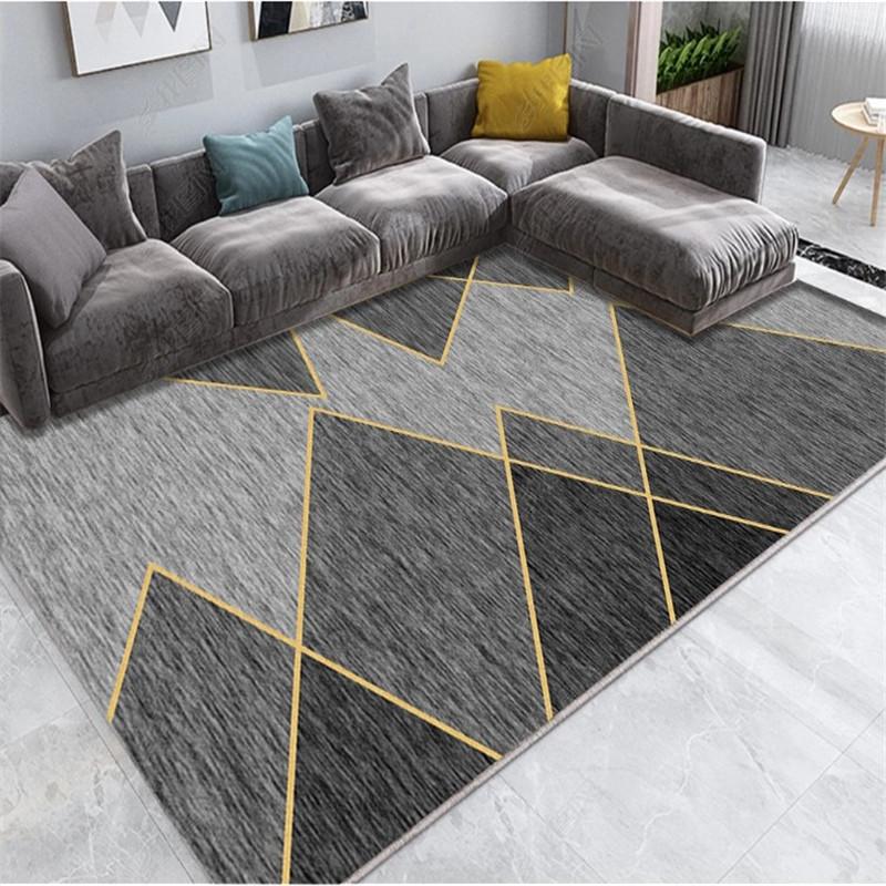 Simple Geometric Carpet, Light Luxury Living Room, Dirt-Resistant Sofa Carpet, Bedroom Carpet, Home Decoration