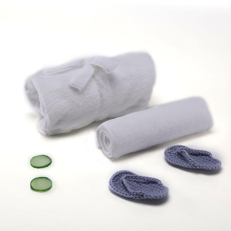 Accessori per Fotografia Neonato Accappatoio per Bambino Vestiti Asciugamano da Bagno Vestito Carino Accappatoio Costume Creativo per Posa Bambino per 0-3 Mesi