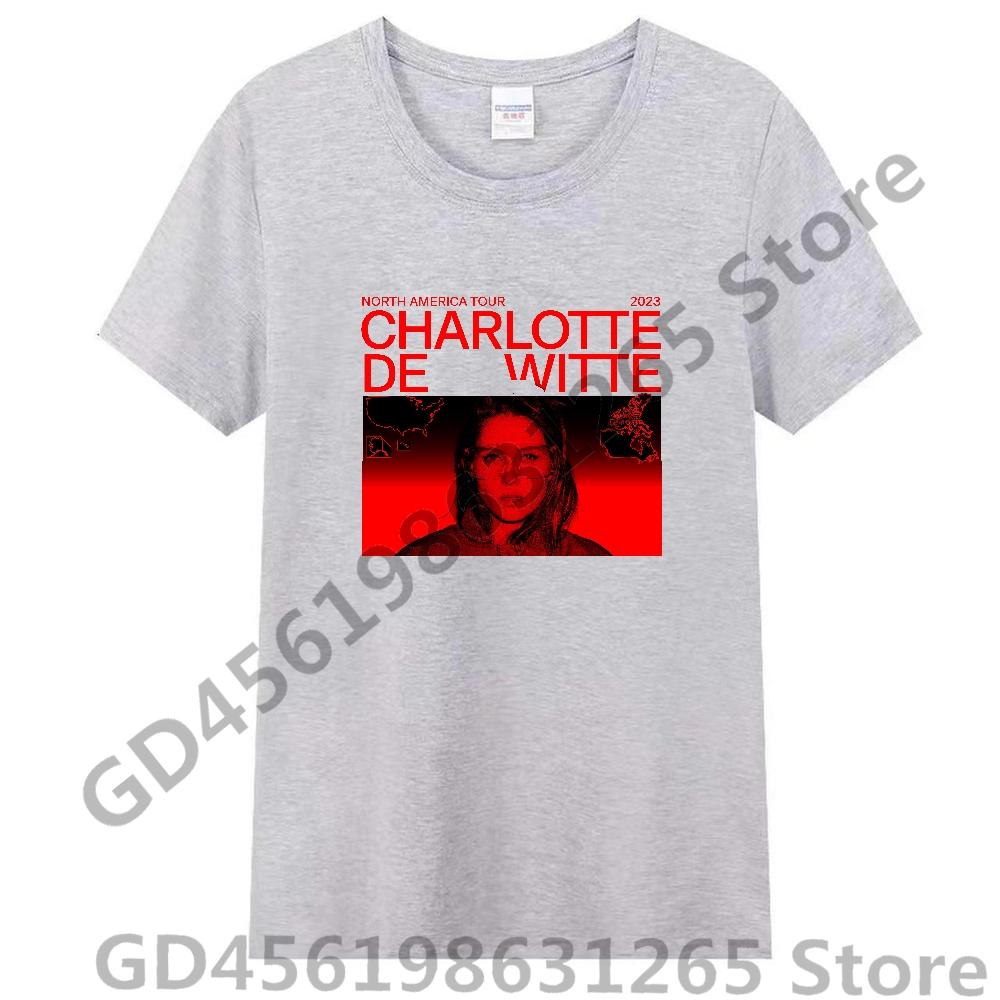2025 Charlotte de Witte T-shirt Unisex Donna Harajuku Kawaii Top Y2k Unisex Anime Magliette Top alla Moda Abbigliamento Casual Ragazzi/Ragazze