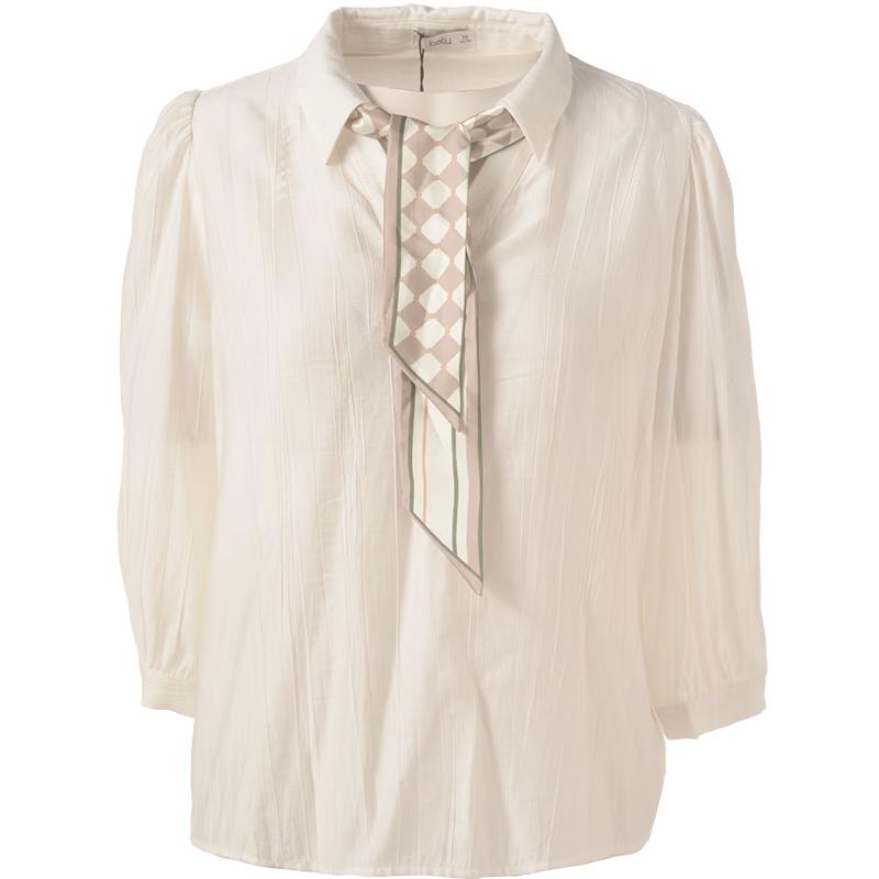 

Betu Women s V-Neck Detachable Tie Blouse M