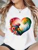 (Asian Size) Print trend butterfly sweet 90s Fashion Female Tee Top Women Clothing T Shirt Woman Short Sleeve Graphic T-shirts